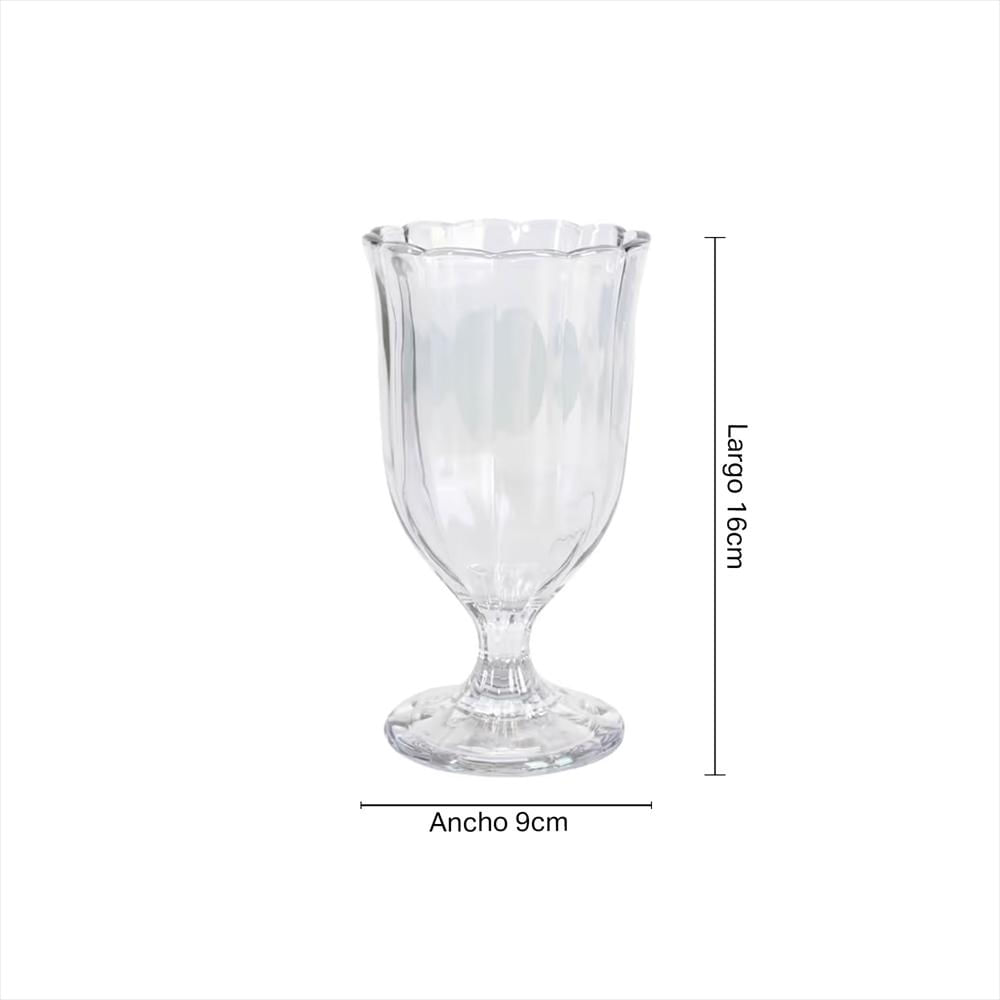 Set X6 Copas Borde Ondulado Oct Dk80457 Transparente img #4