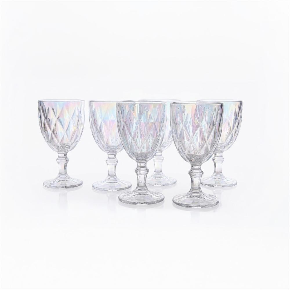 Set X6 Copa En Vidrio Vintage 8 Oz Mt40104 17 Tornasol img #1