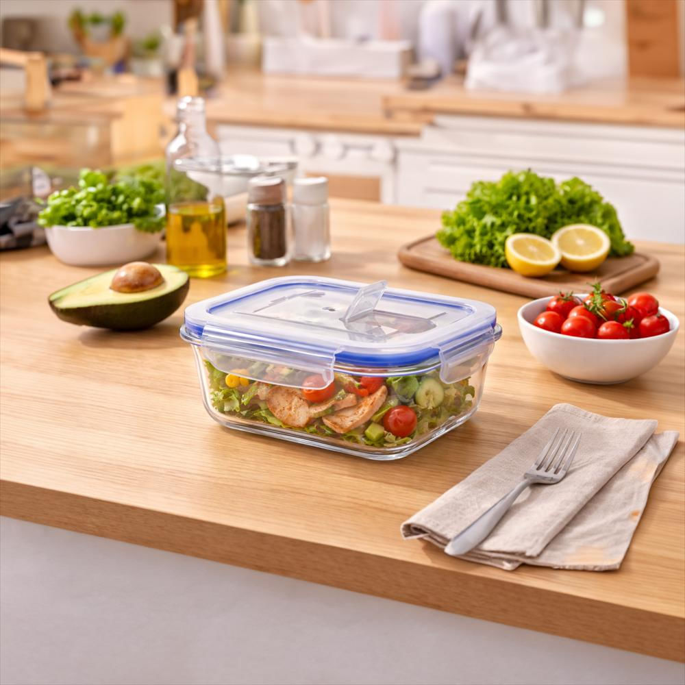 Taper Rectangular Hermético Refractario 370Ml 41397 Azul img #2