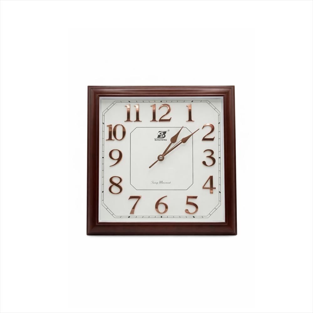 Reloj De Pared Cuadrado Analogo Ja230282 Café/Blanco img #1