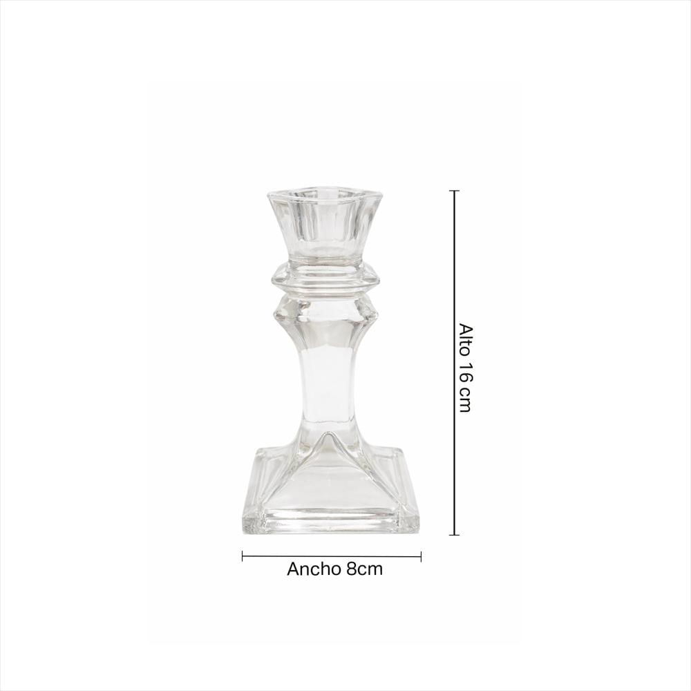 Candelabro Vidrio 15Cm Brazo Bazaro Mt0821 13 Transparente img #4