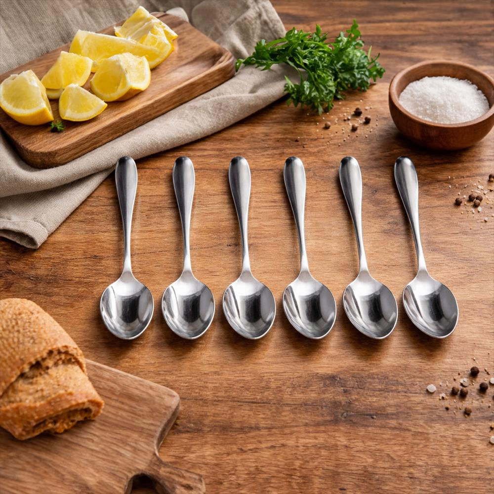 Set X6 Cucharas En Acero Inoxidable Ja00004 Plateado img #2