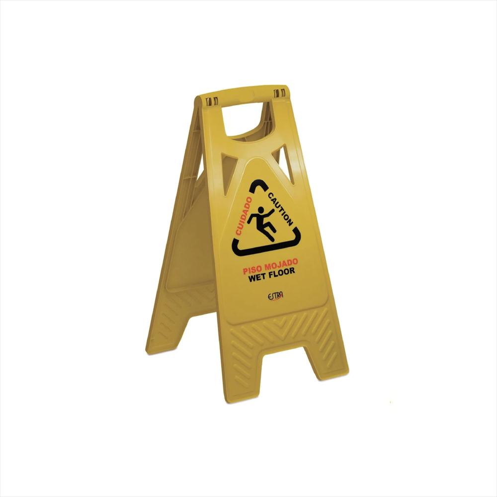 Señal De Prevención Piso Mojado Ecológico 1046483 Amarillo img #1