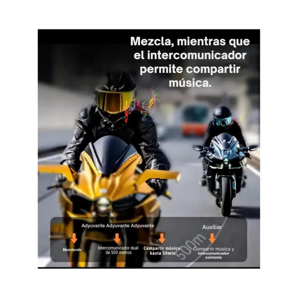 Intercomunicador Q68 Max Casco Moto Bluetooth Fm img #2
