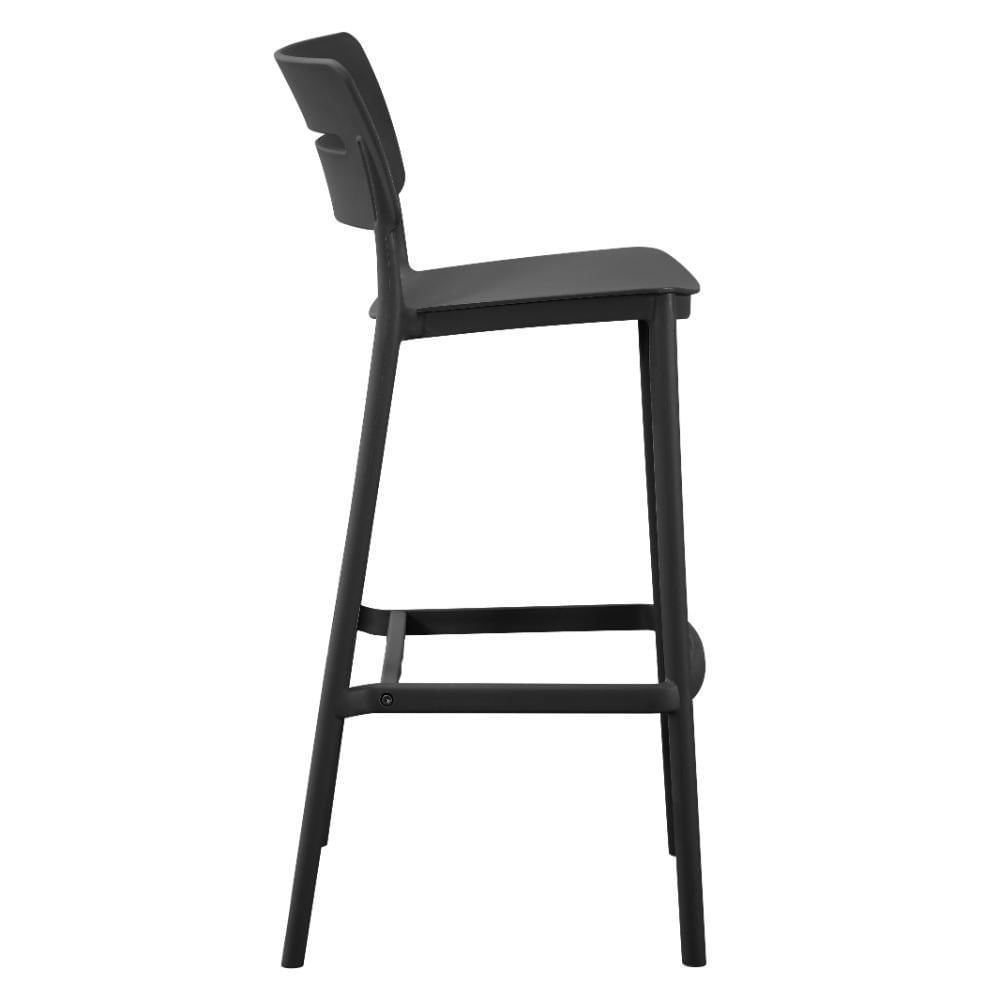 Silla Para Bar Manila, Negro, Con Espaldar Rectangular Y Diseño Moderno img #3
