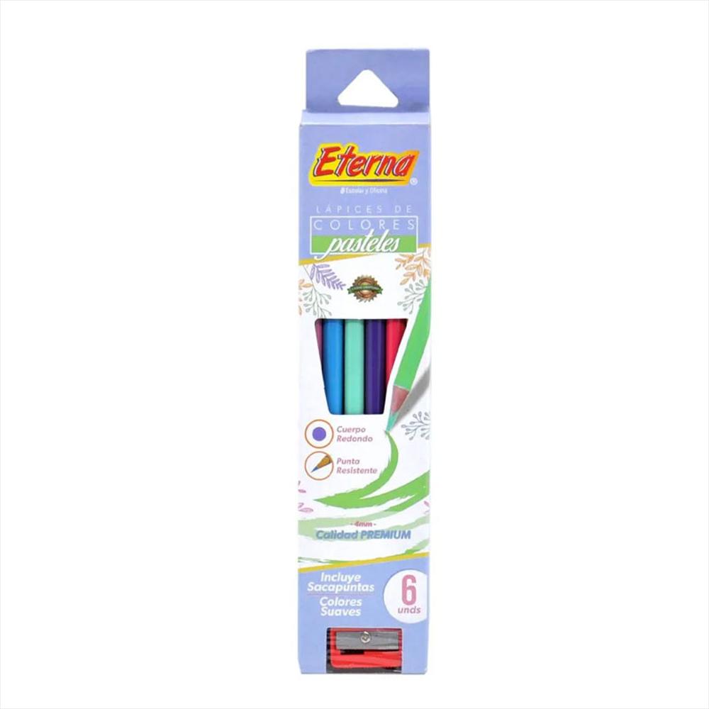 Lápices De Colores Pastel Eterna X 6 Unidades img #1