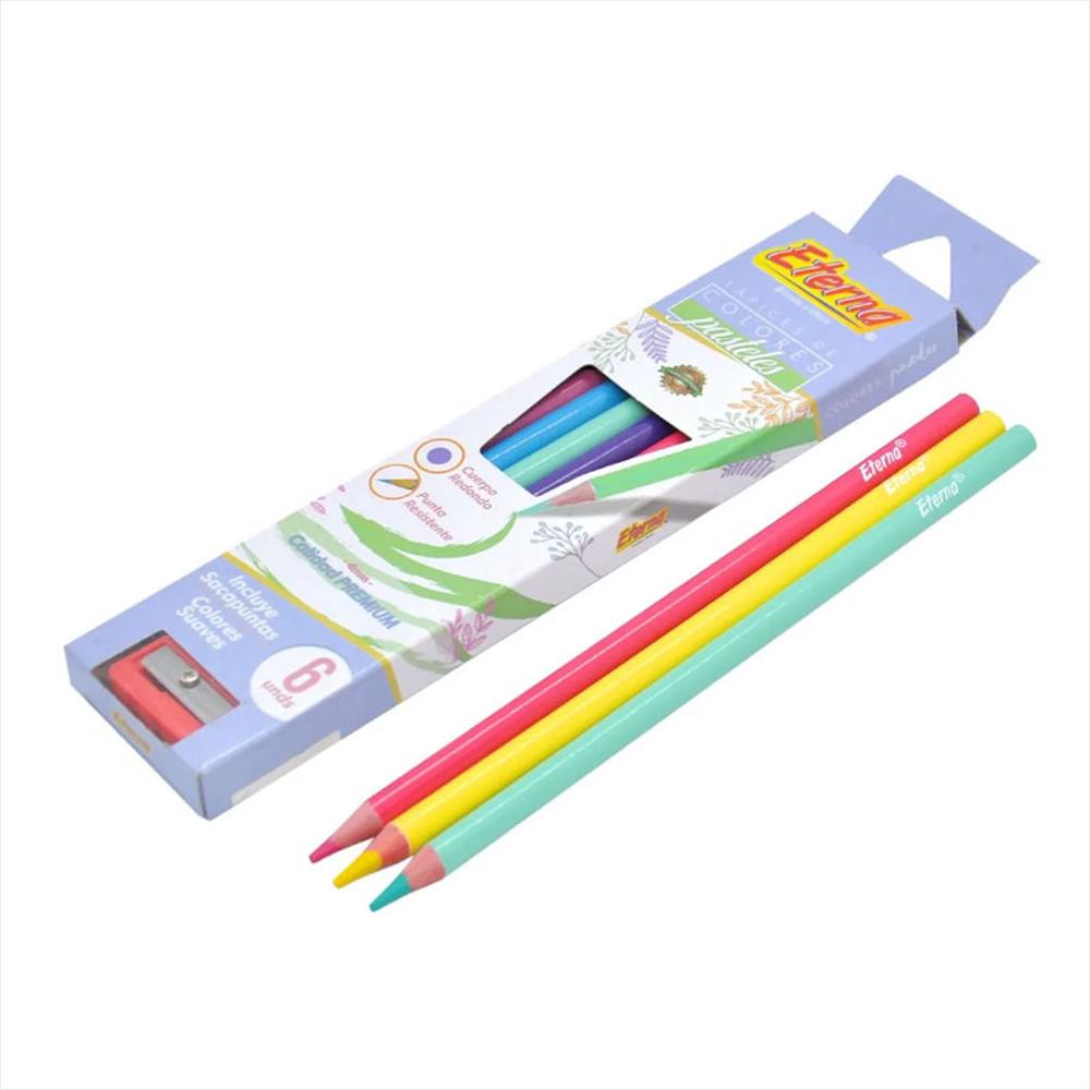 Lápices De Colores Pastel Eterna X 6 Unidades img #2