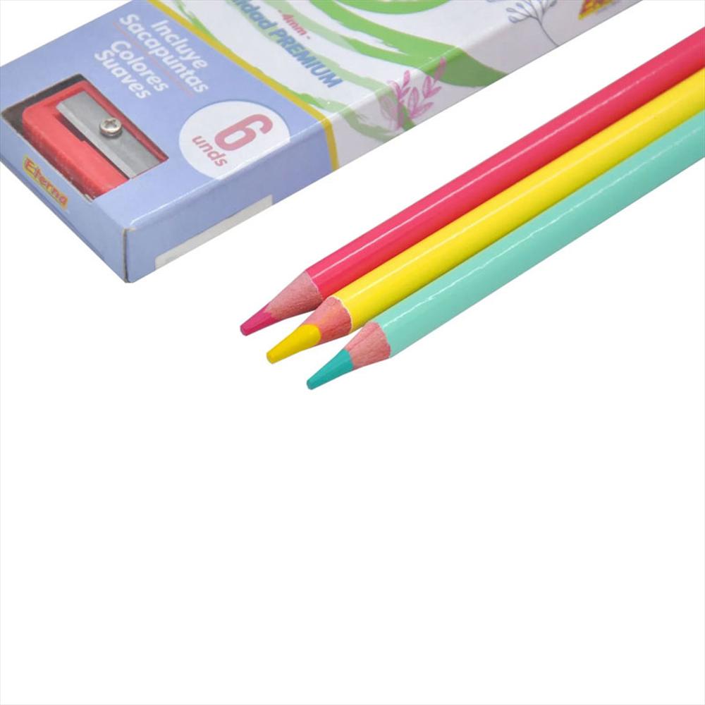 Lápices De Colores Pastel Eterna X 6 Unidades img #3