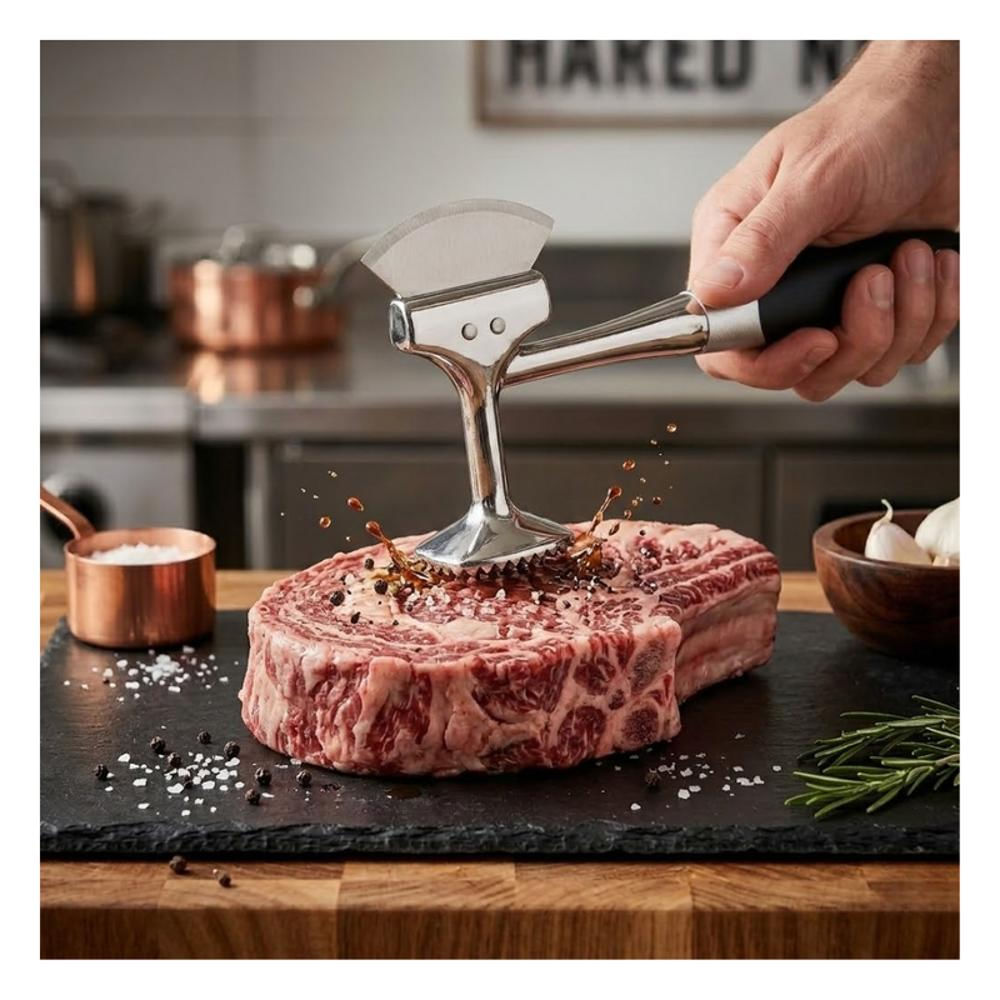 Hacha Martillo Ablandador De Carne Con Protector De Hoja img #2