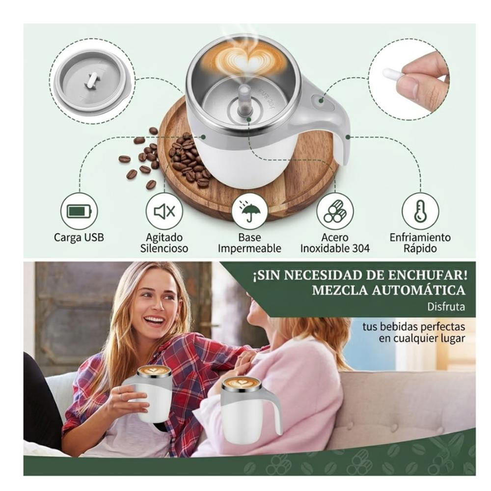 Taza Mug Agitadora Magnética Automática Inteligente Café img #5