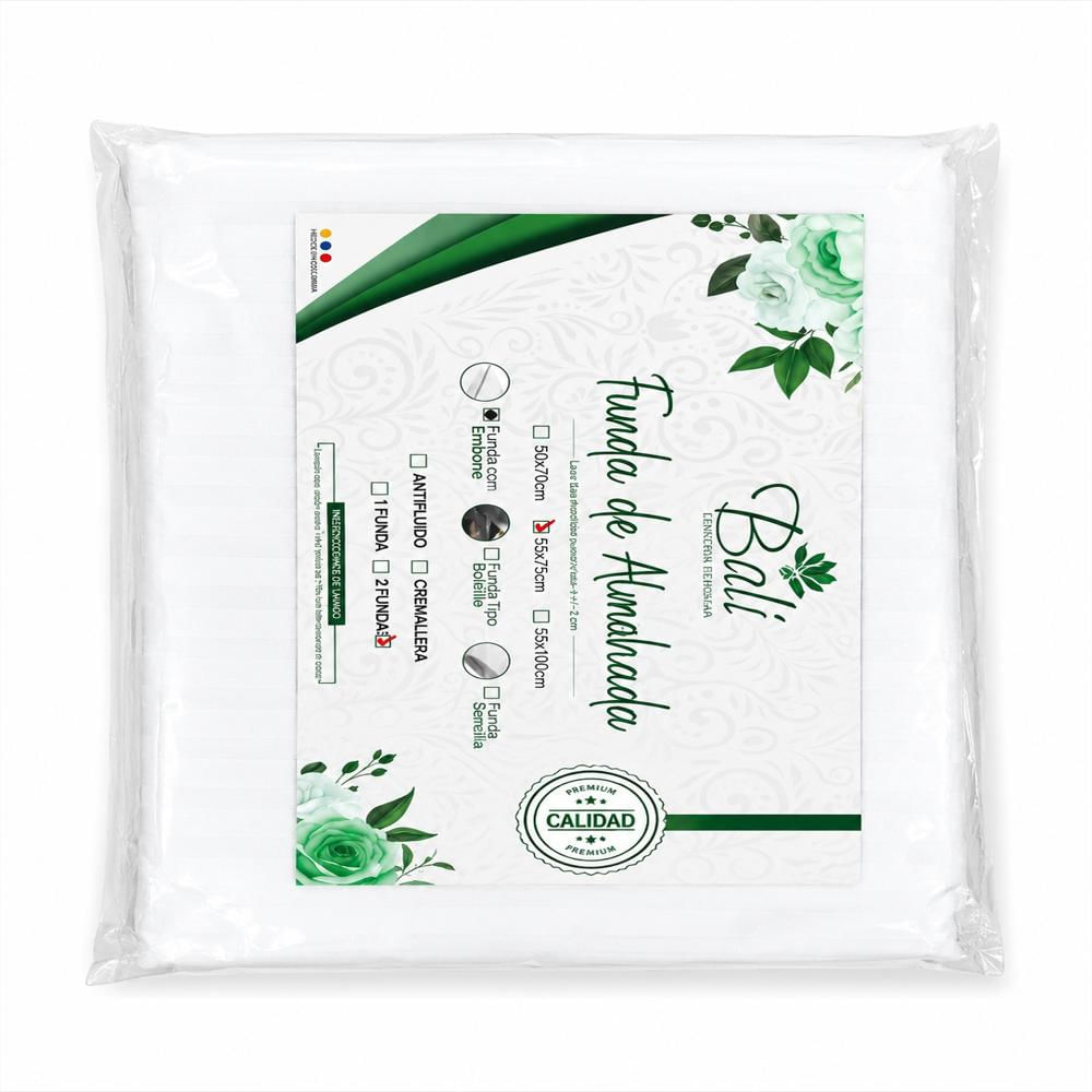 Fundas De Almohada Blancas Premium 55X75 Cm Con Embone img #2