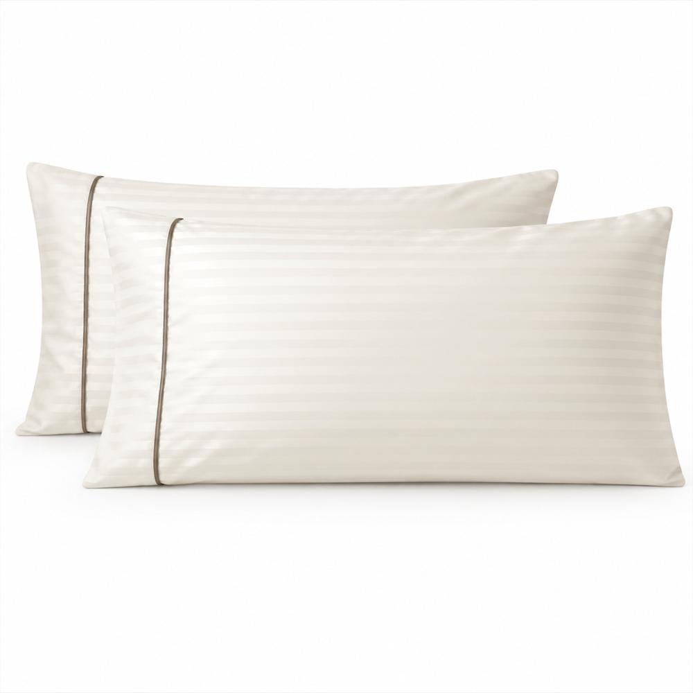 Fundas De Almohada Beige Premium 55X75 Cm Con Embone img #1