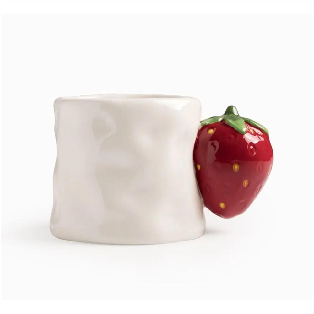 Mug Ondulado Asa Fresa 370 Ml En Cerámica img #1