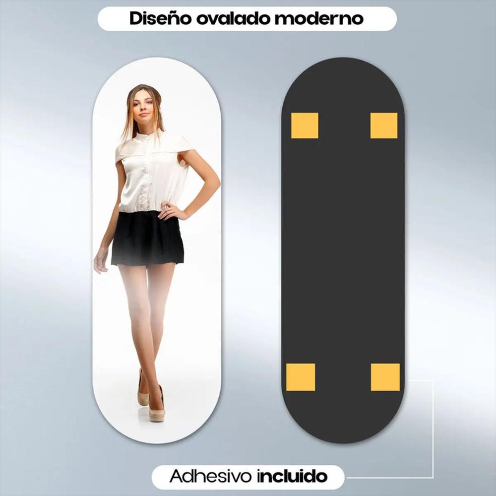 Espejo Decorativo De Pared En Acrílico Ovalado img #3
