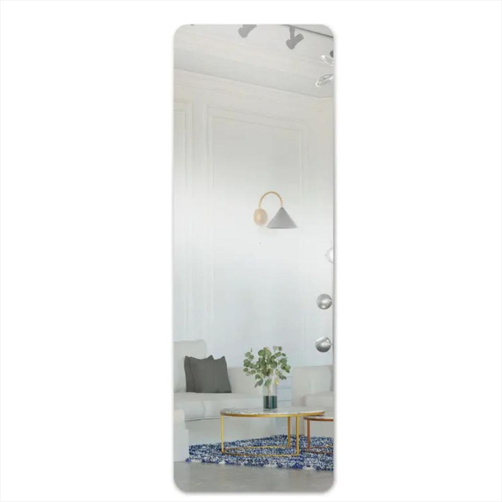 Espejo Decorativo De Pared Rectangular 40 X 120 Cm Autoadhesivo De Acrílico Color Plateado img #1
