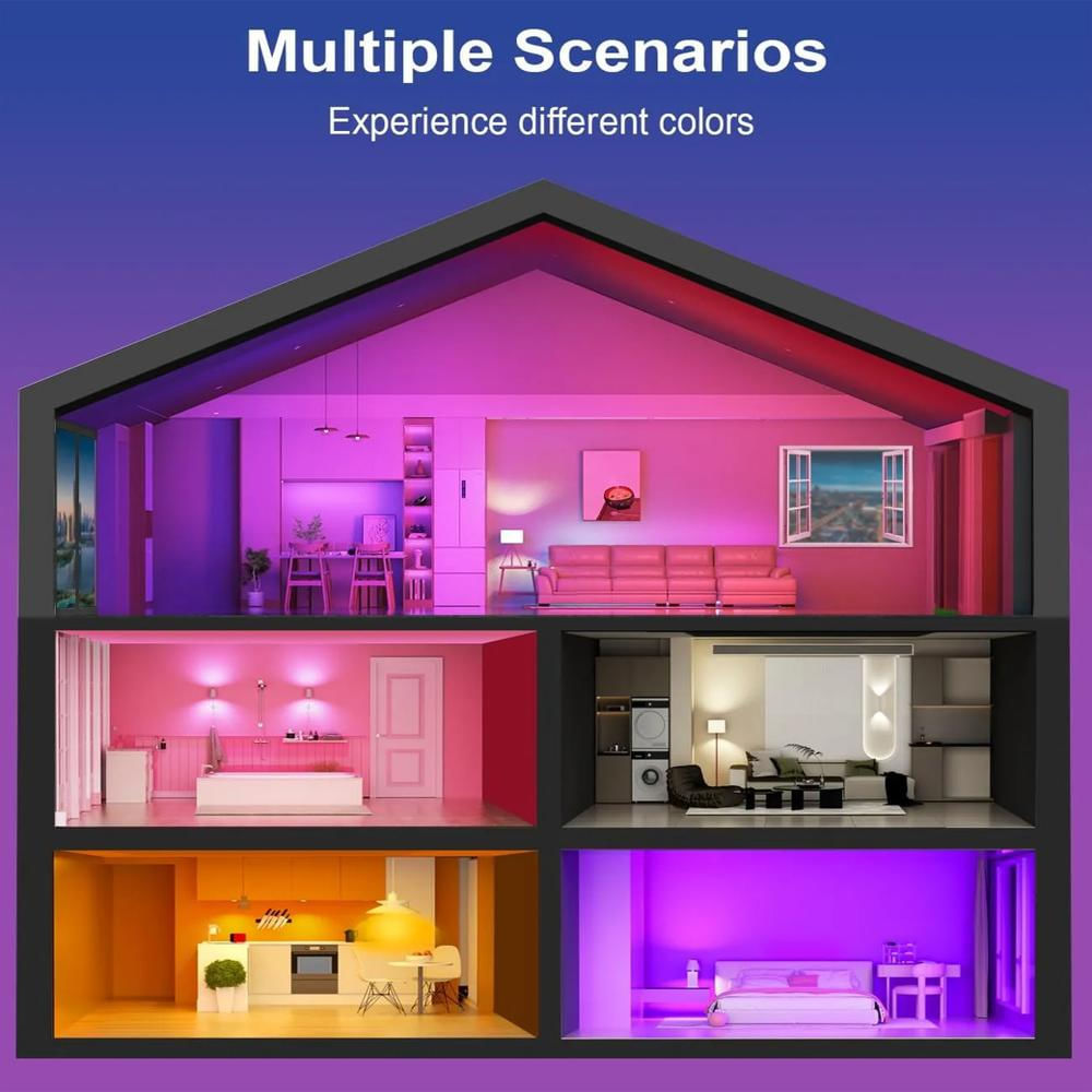 Set 4 Bombillos Inteligentes Wifi Rgb Alexa Google Home 4 img #5