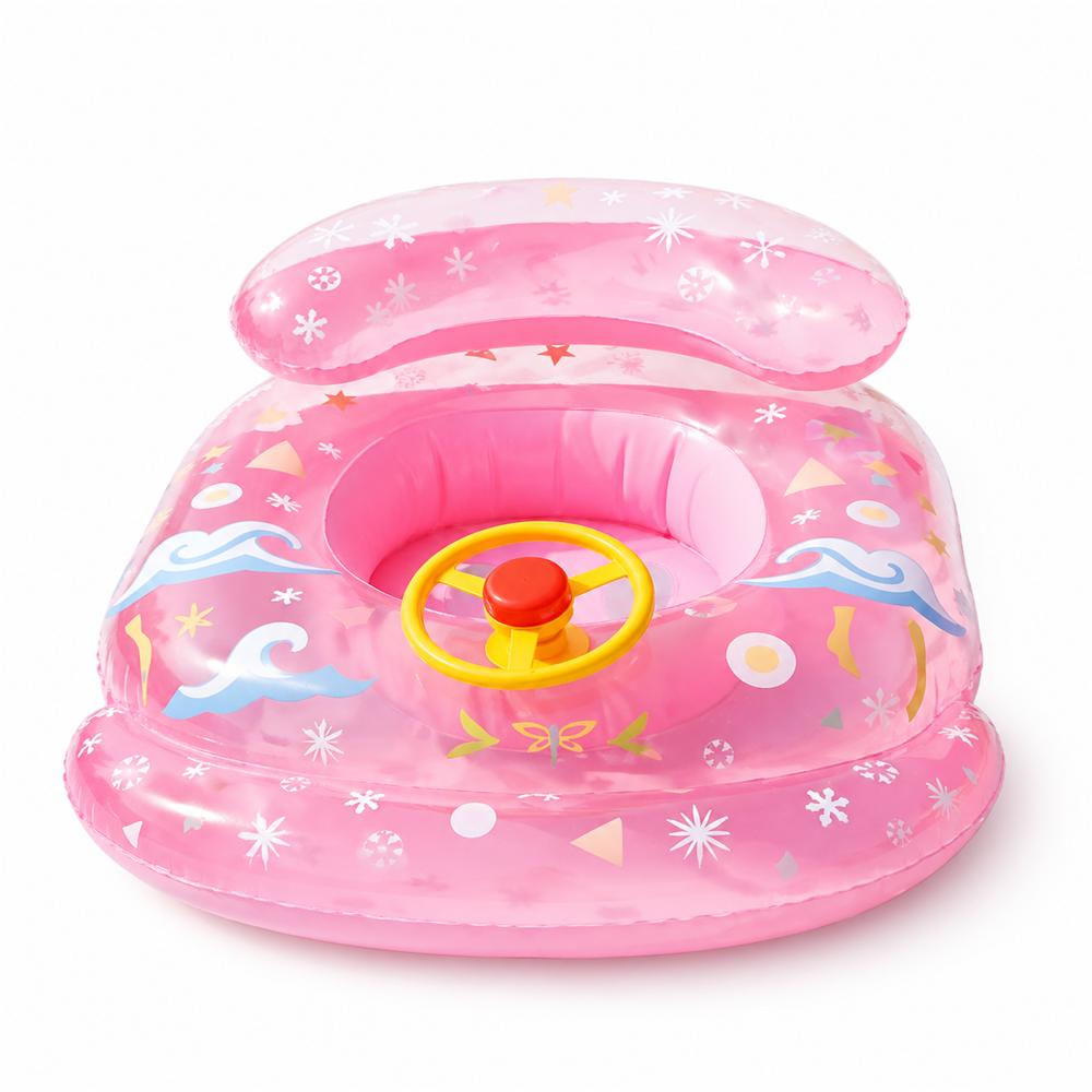 Flotador Infantil Tipo Carrito Con Volante Rosa Ref 139 img #1