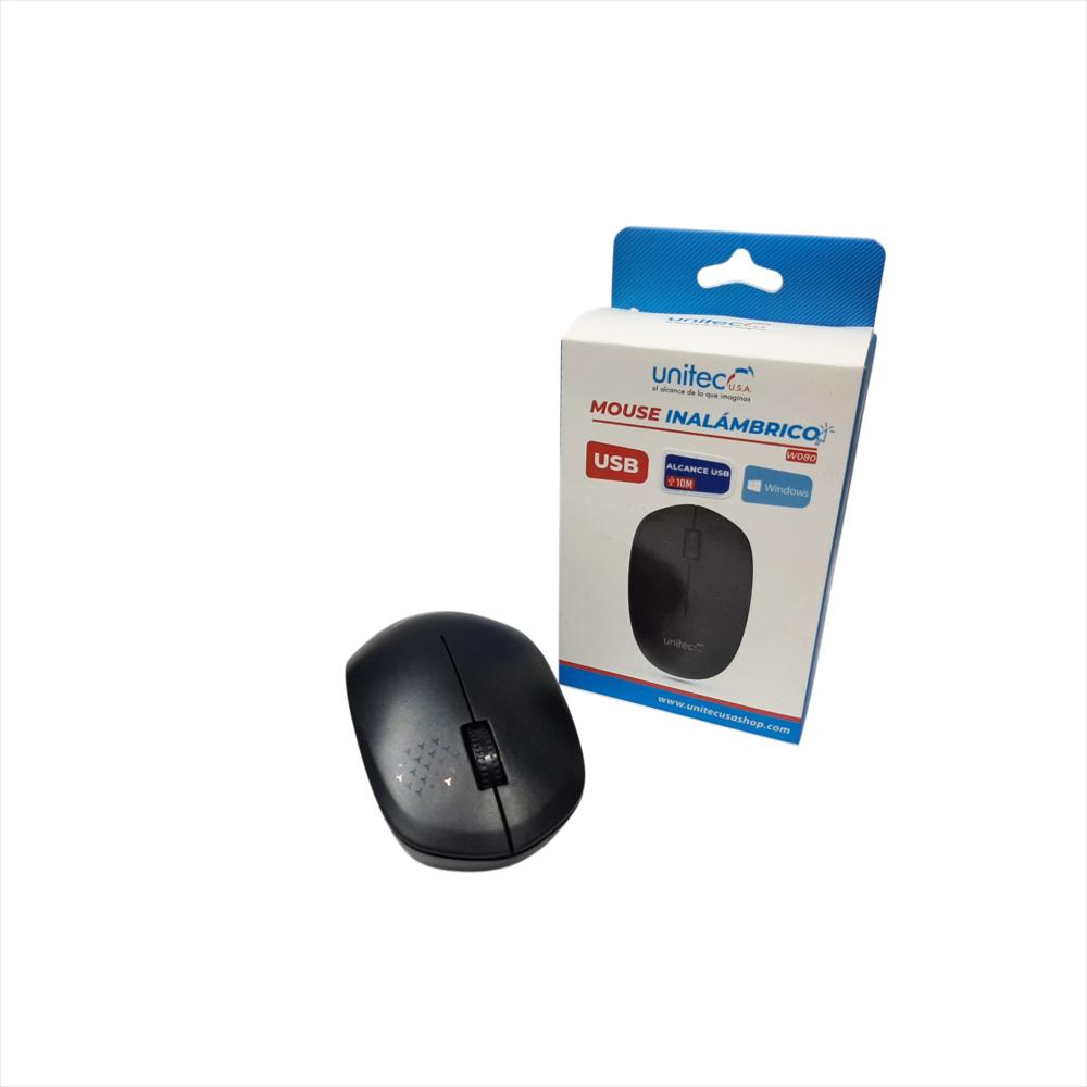Mouse Inalámbrico W080 Unitec Usb 2.4Ghz 10 Metros Negro img #4