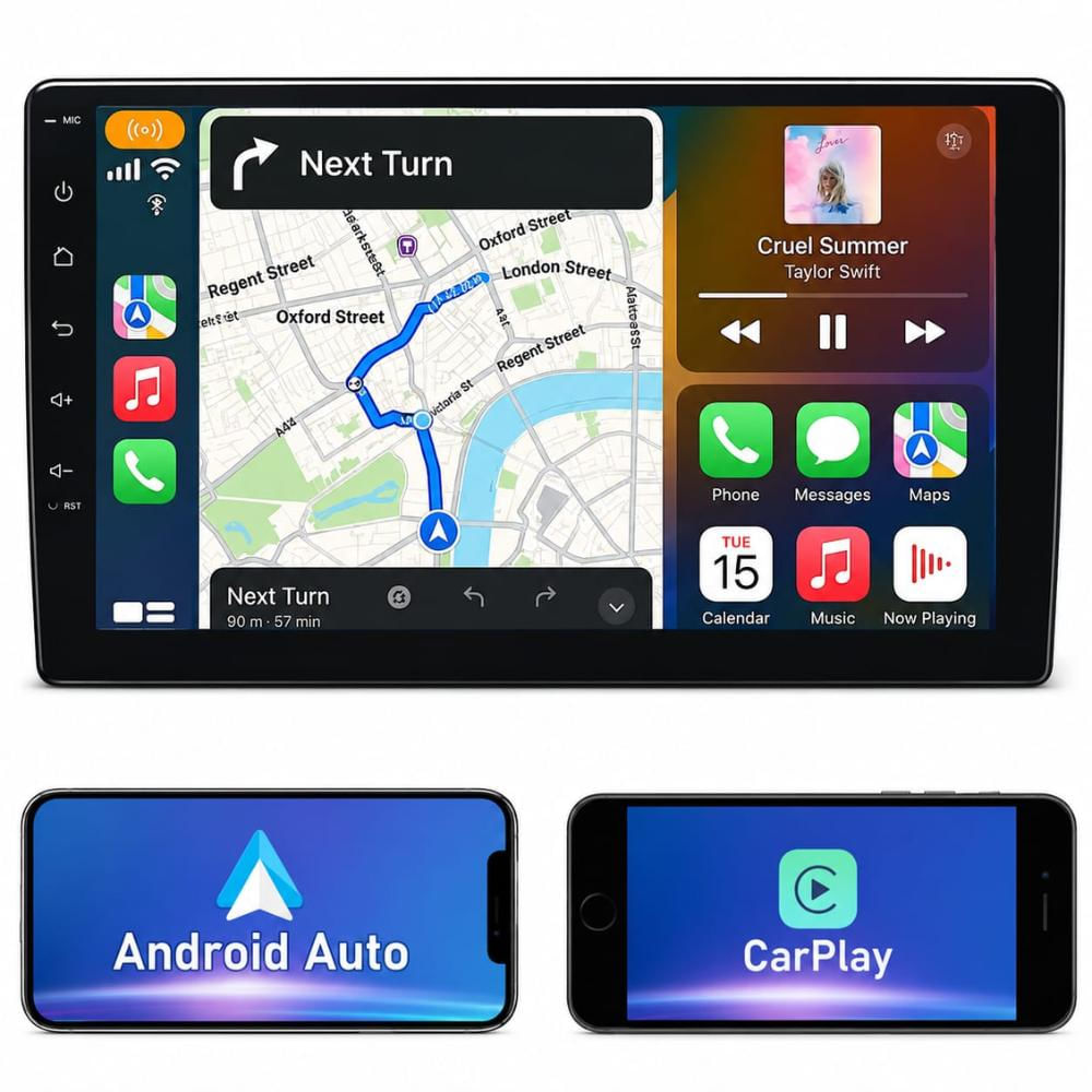 Pantalla Android 10Inch Carplay Auto Cámara Gps Bt Táctil img #1