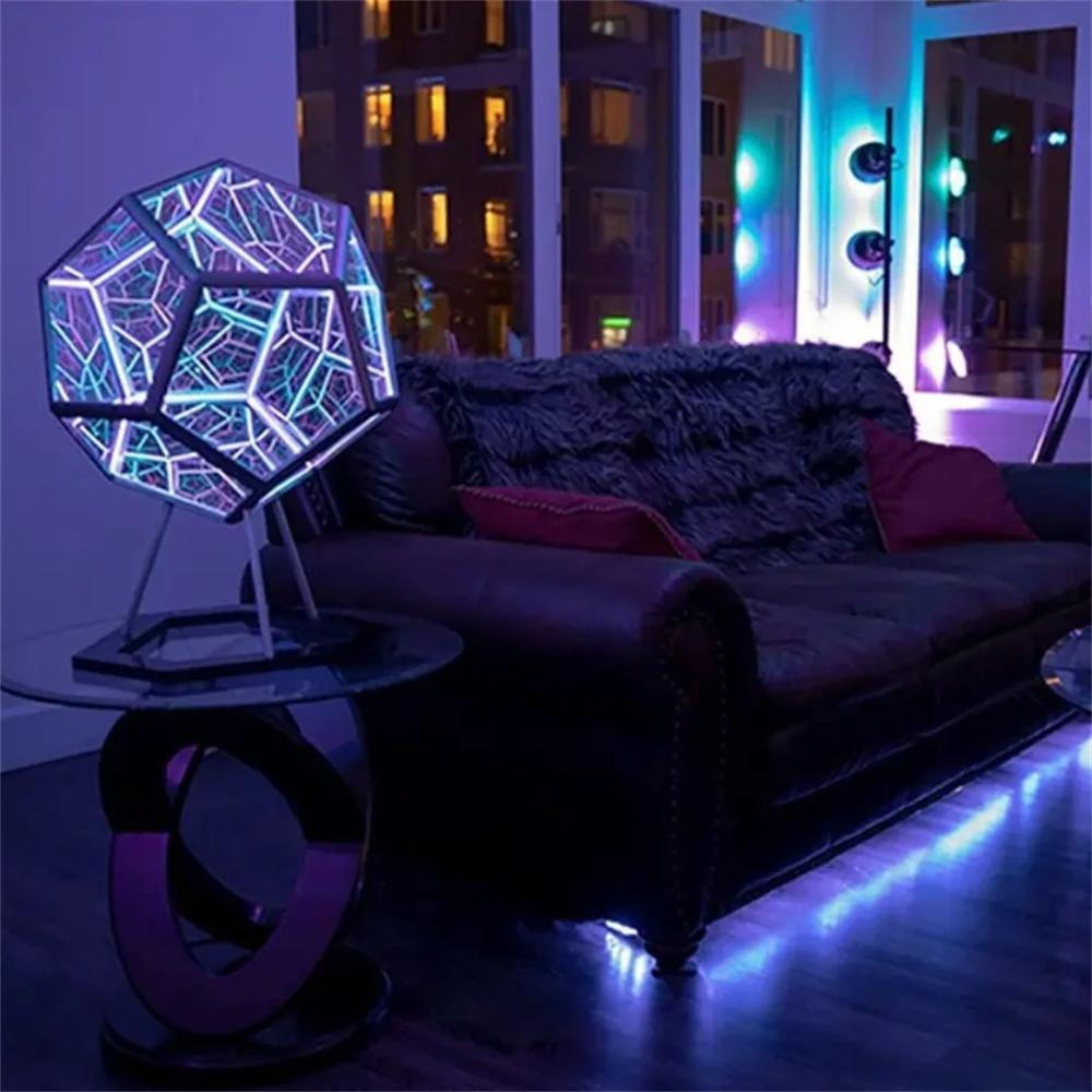 Lampara Led Arte Espacial Geometrica img #3