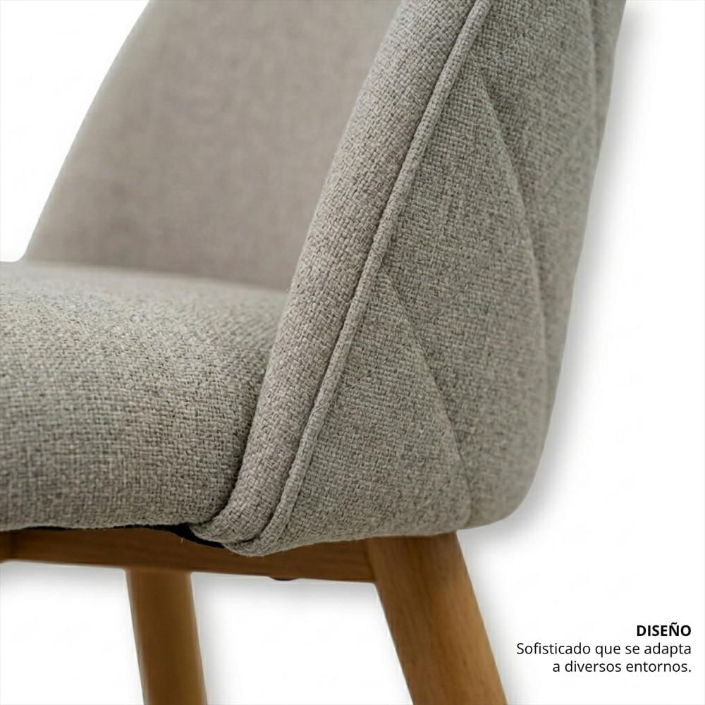 Silla Tapizada Anix Beige Tela img #4