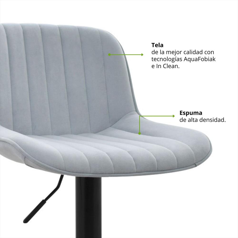 Silla De Barra Favil Tela Gris img #3