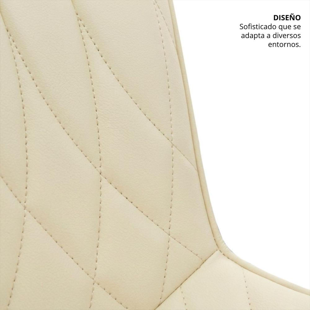 Silla Flor Tapizada Beige img #4