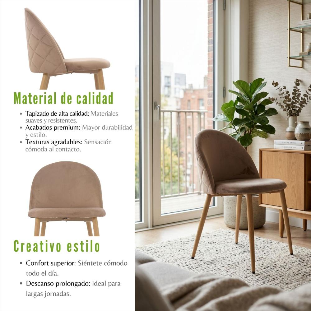 Silla Tapizada Anix Capuchino img #4