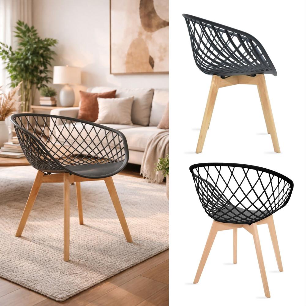 Silla De Diseño Trina Negra img #4