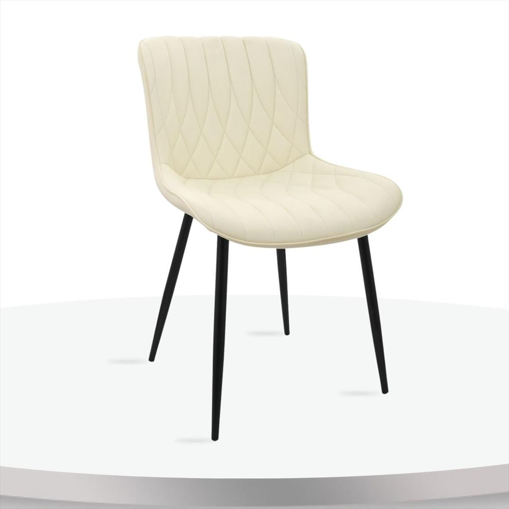 Silla Flor Tapizada Beige img #1