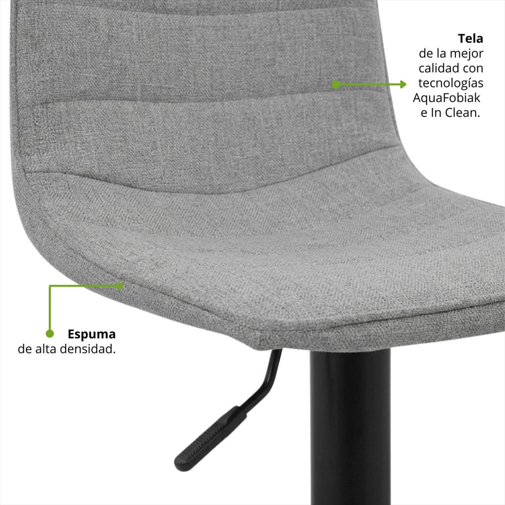 Silla De Barra Aki Tela Gris img #3