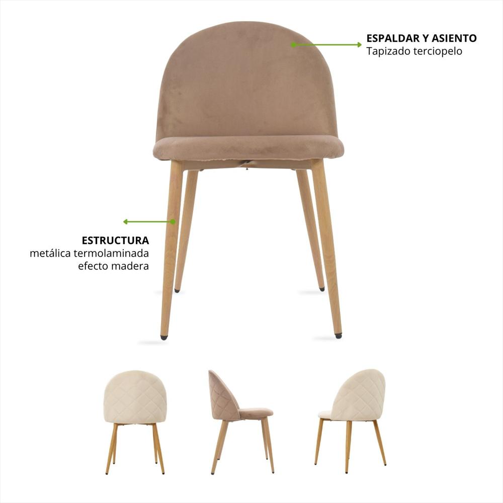 Silla Tapizada Anix Capuchino img #3