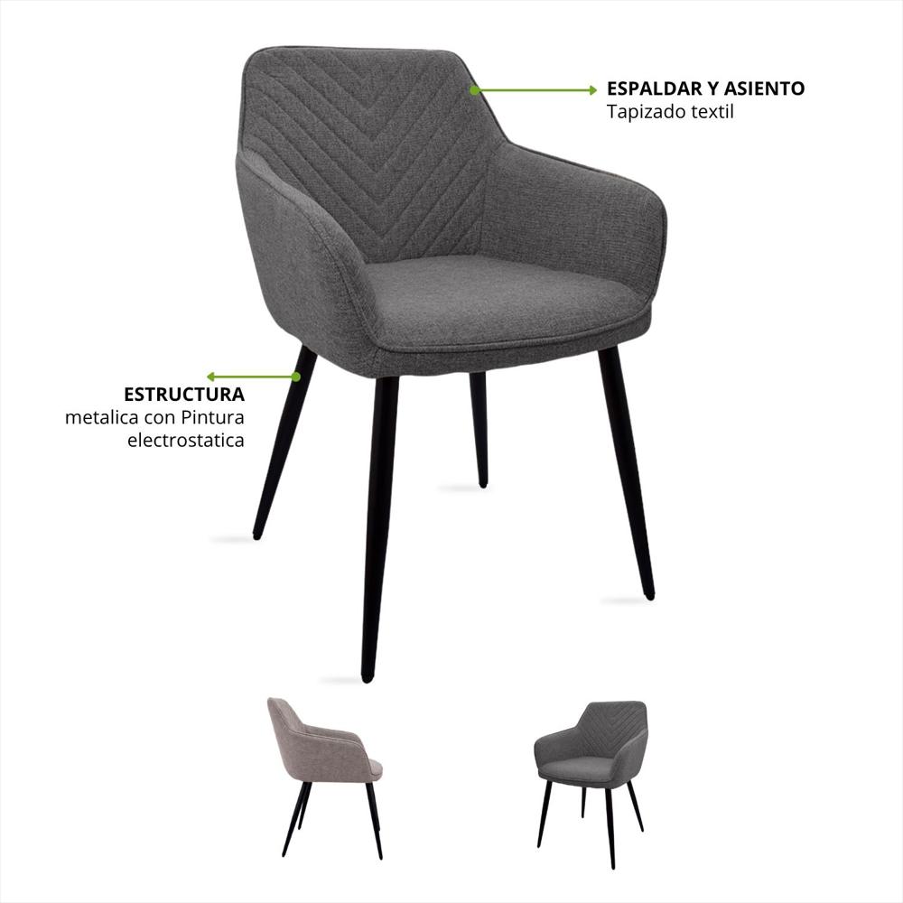 Poltrona Piramid Gris Plata img #3