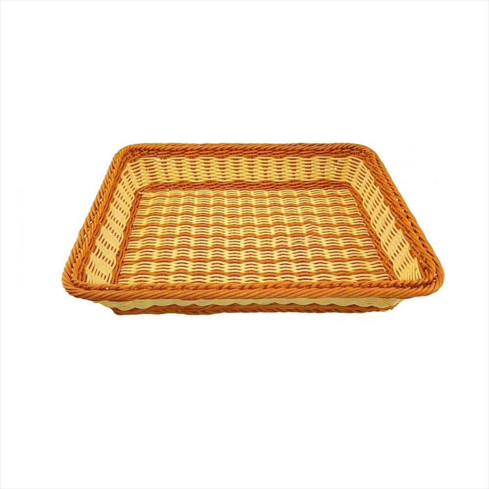 Canasta Rectangular Ratán Sintético 40 Cm A10 3 Blanco/Café img #3