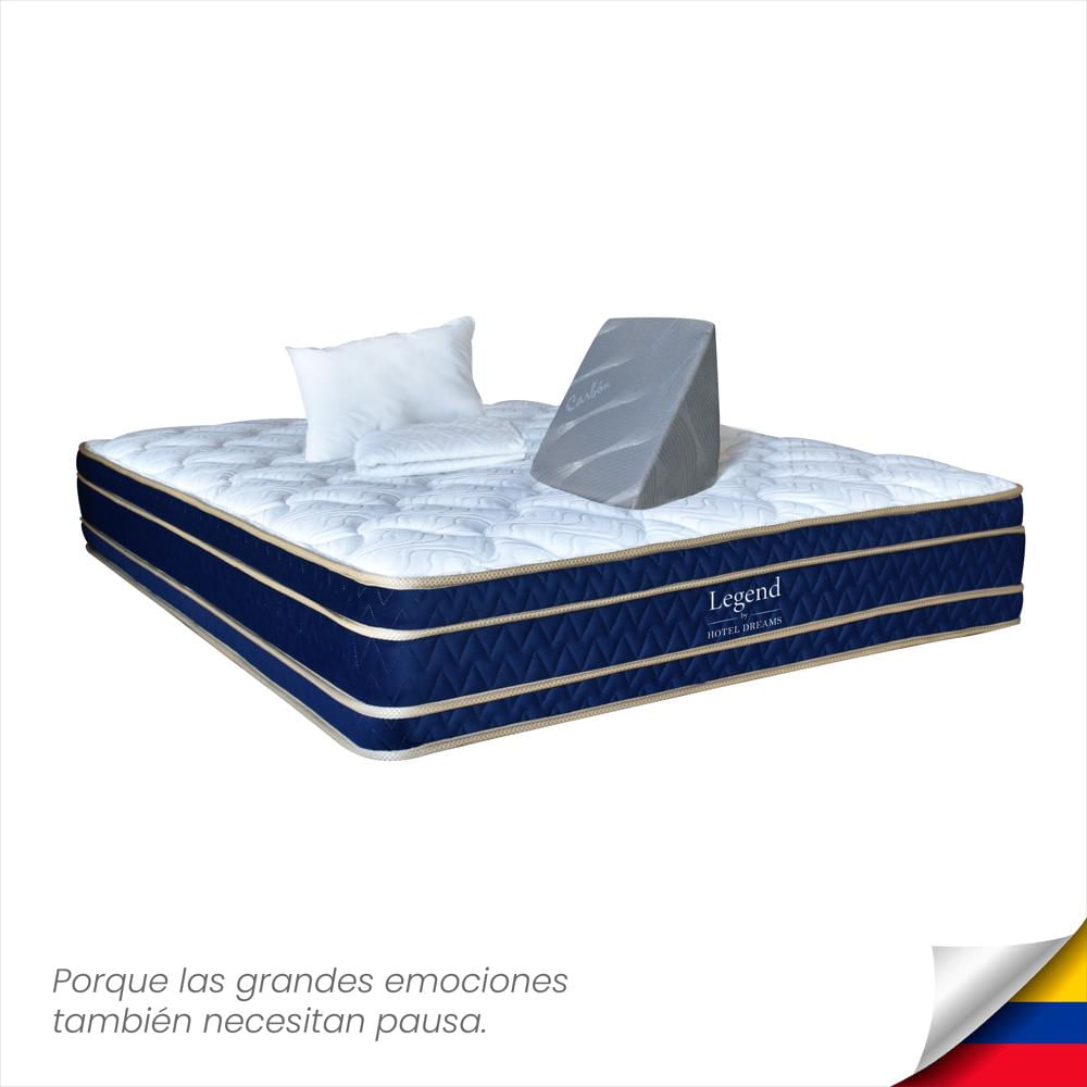 Combo Colchón Legend Sencillo 100X190 Cm Ortopedico +Protector De Colchon + 1 Almohada+ Cojin Tv img #1