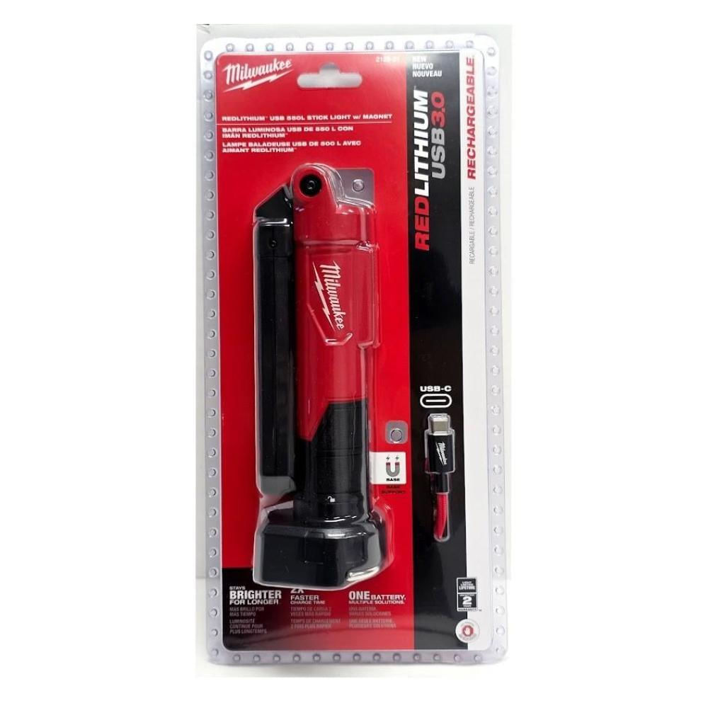Linterna Led Recargable Milwaukee 2128 21 Redlithium Usb Con Imán img #1
