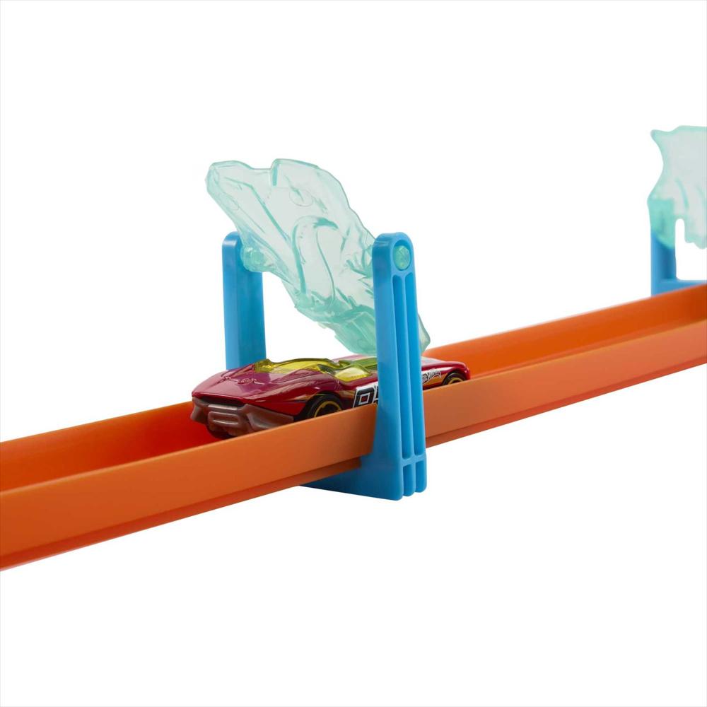 Pista Hot Wheels Track Builder Ice Crash Con 10 Piezas Y Vehículo 1:64 img #3