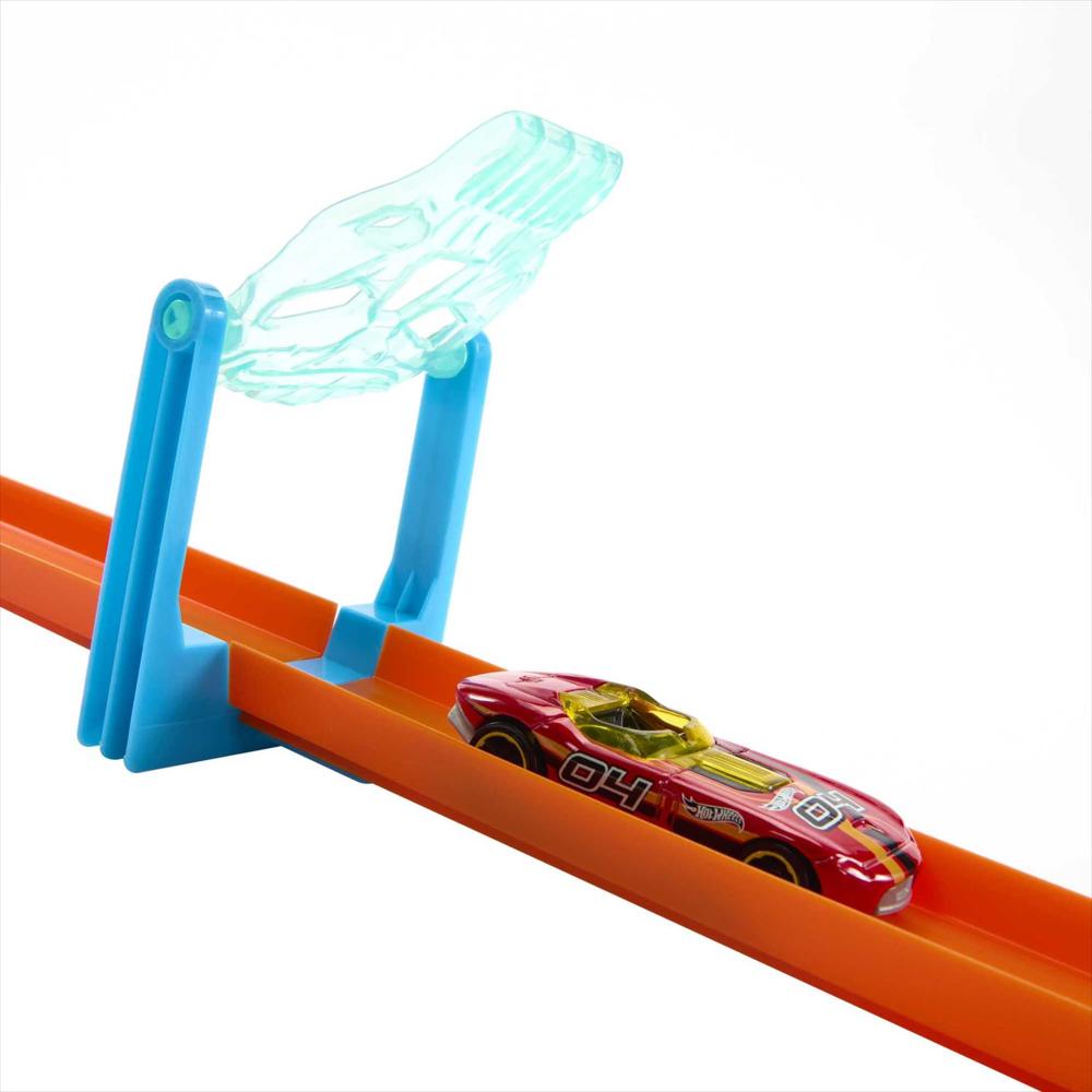 Pista Hot Wheels Track Builder Ice Crash Con 10 Piezas Y Vehículo 1:64 img #5