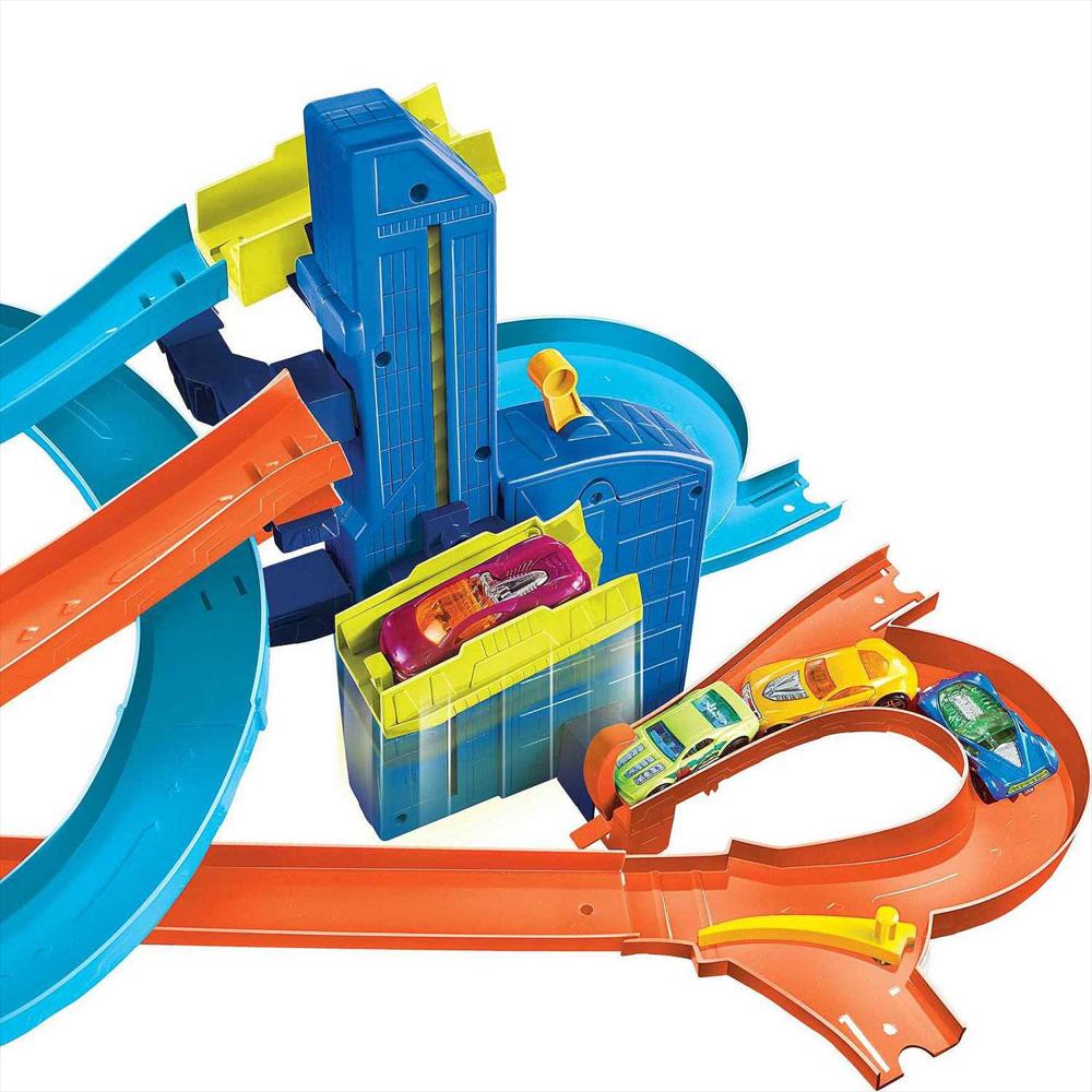 Pista Hot Wheels Auto Lift Expressway Con 5 Carros img #3
