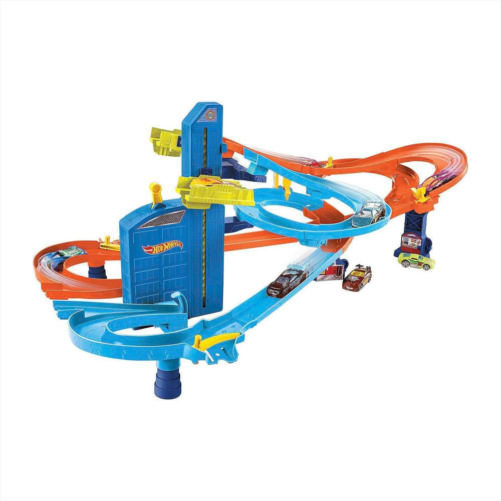 Pista Hot Wheels Auto Lift Expressway Con 5 Carros img #4