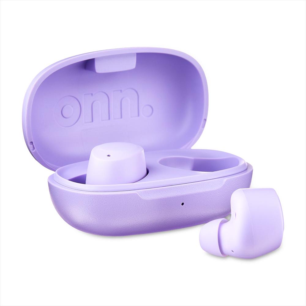Audífonos Onn Inalámbricos Bluetooth Con Estuche De Carga Lila img #1