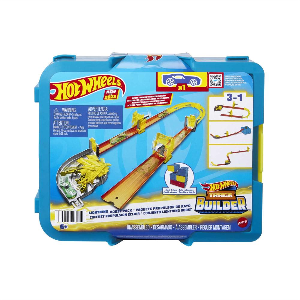 Pista Hot Wheels Track Builder Lightning Boost Pack Con 12 Piezas Y img #1