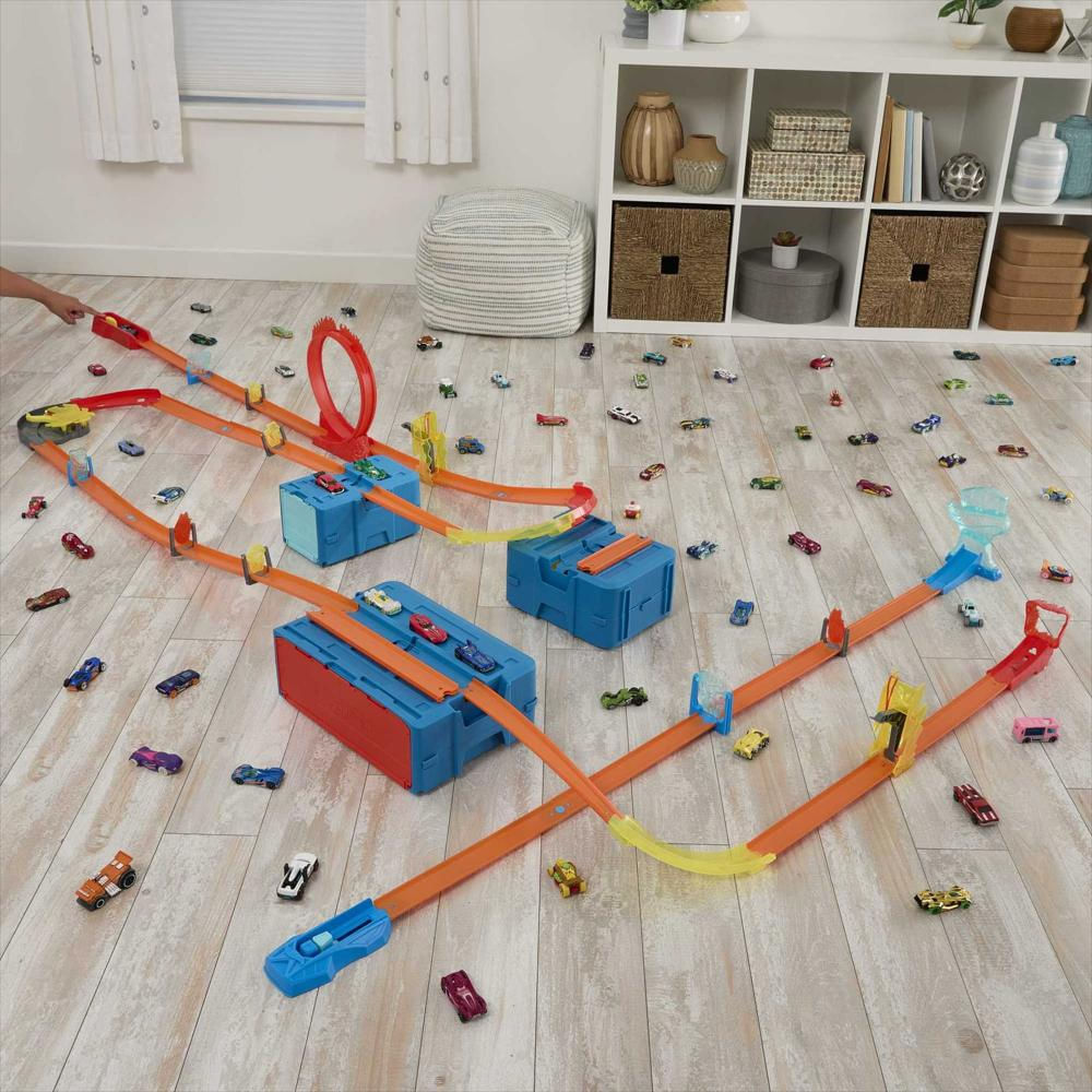 Pista Hot Wheels Track Builder Lightning Boost Pack Con 12 Piezas Y img #4