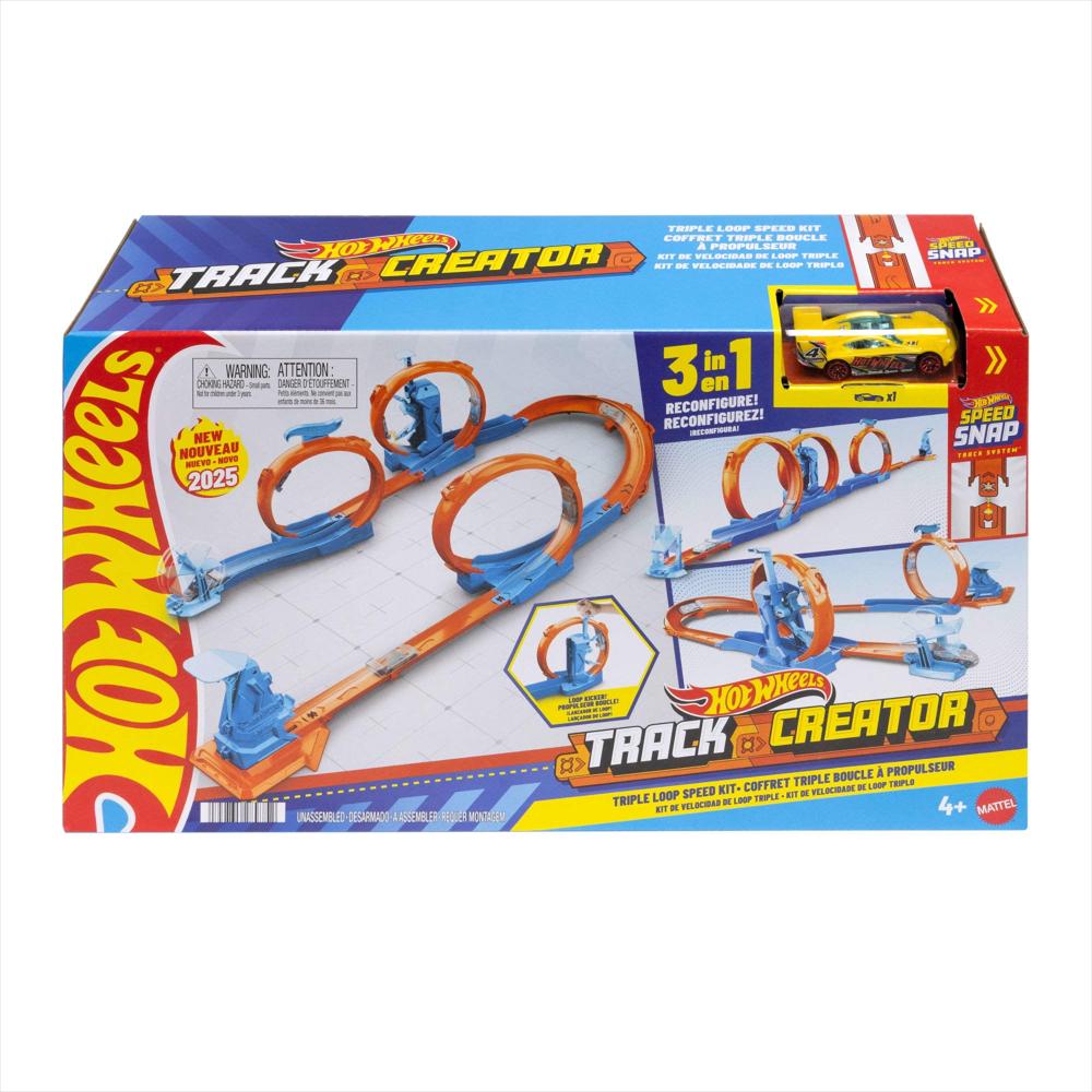 Pista De Acrobacias Hot Wheels Triple Loop Pack Con Auto Escala 1:64 img #1