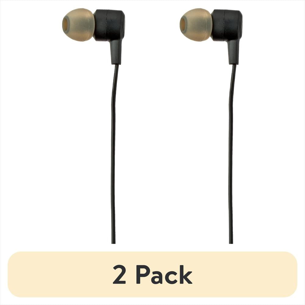 Pack De 2 Audífonos In Ear Con Micrófono Y Conector 3.5 Mm Negros img #2