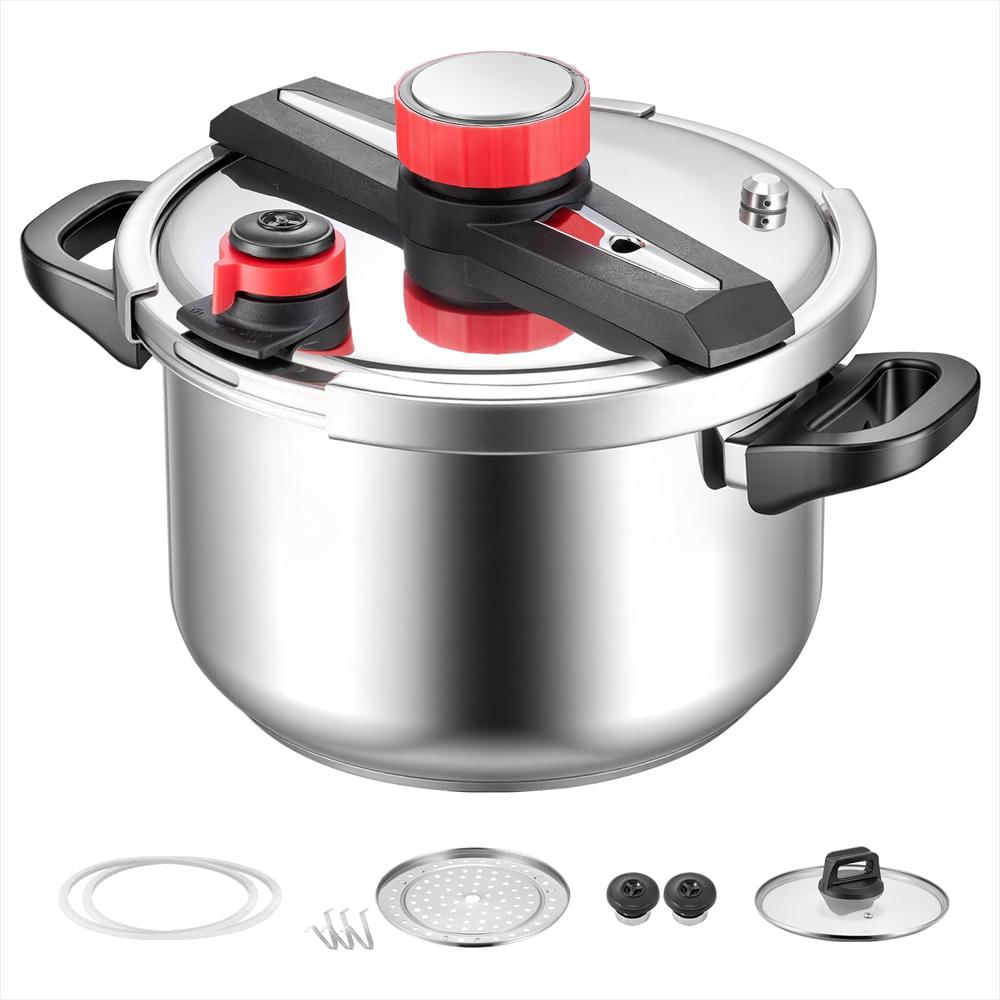 Olla A Presión Kffkff De Acero Inoxidable 10 Qt Con Rejilla img #1