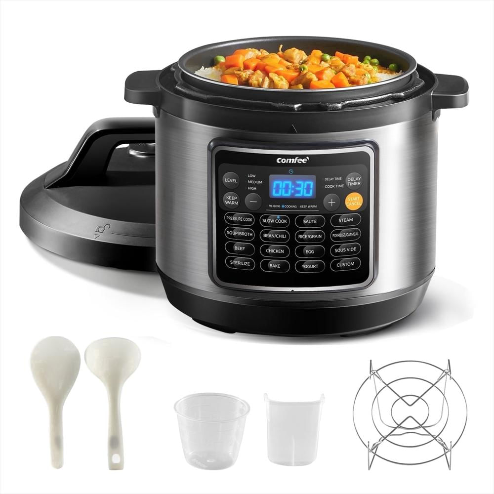 Olla A Presión Eléctrica Comfee 16 En 1 De 8 Qt Acero Inoxidable img #1