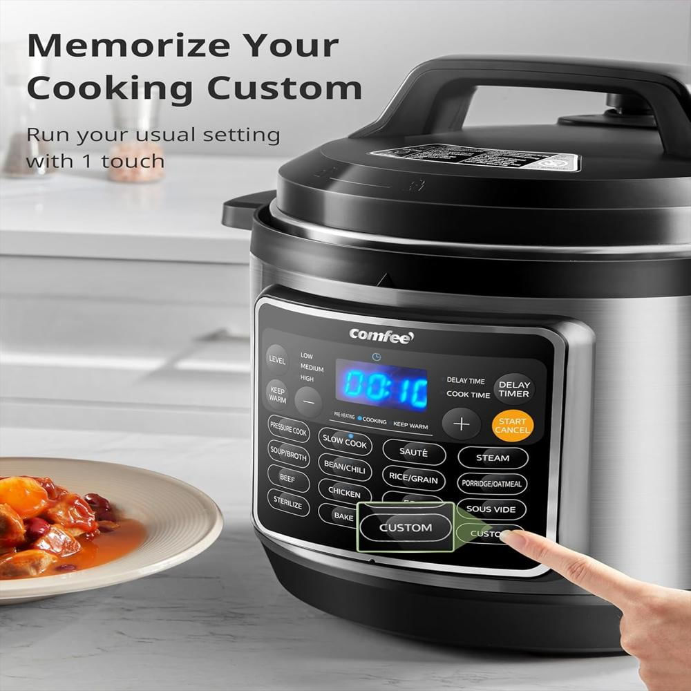 Olla A Presión Eléctrica Comfee 16 En 1 De 8 Qt Acero Inoxidable img #3