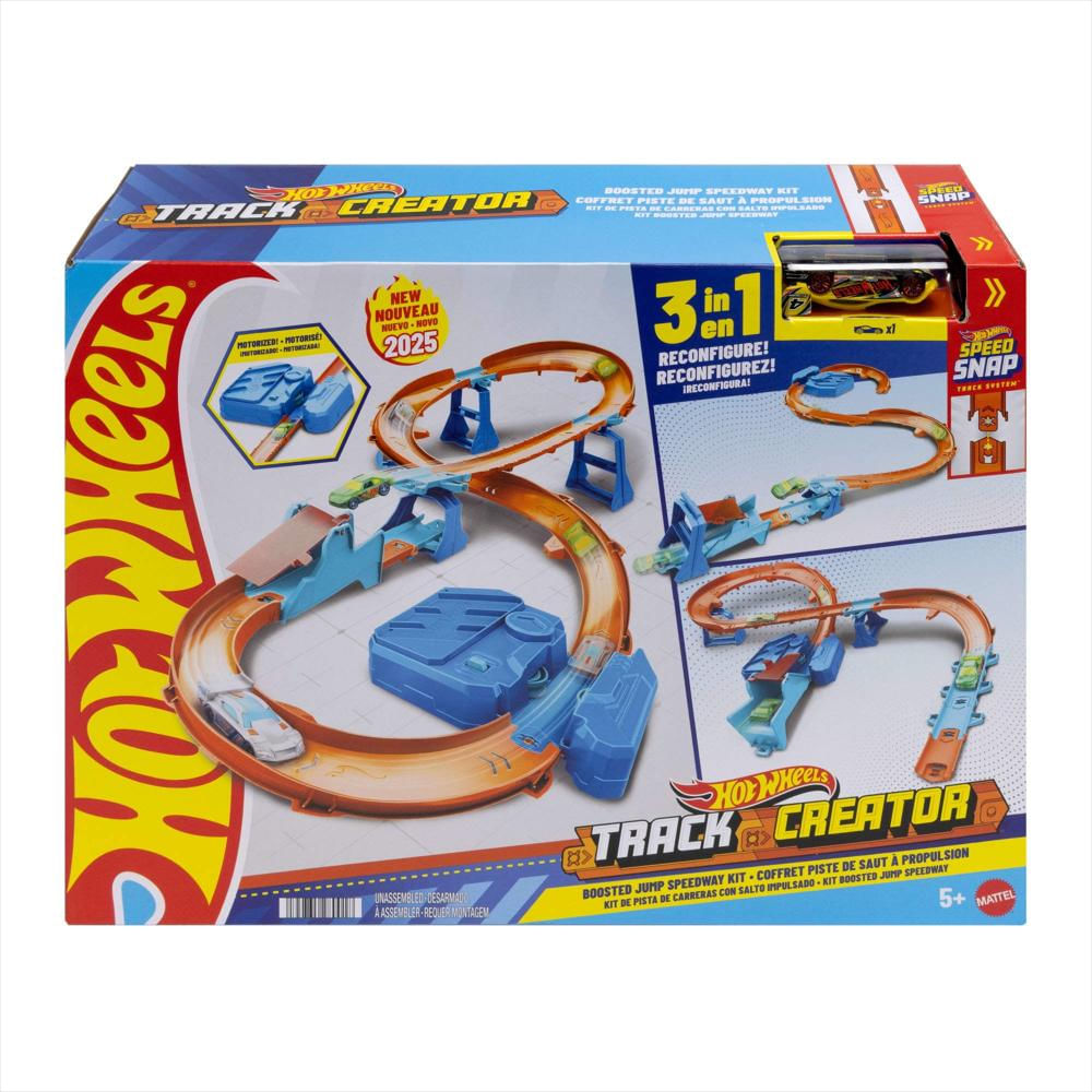 Pista Motorizada Hot Wheels Track Creator Boosted Jump Speedway Con Vehículo img #1