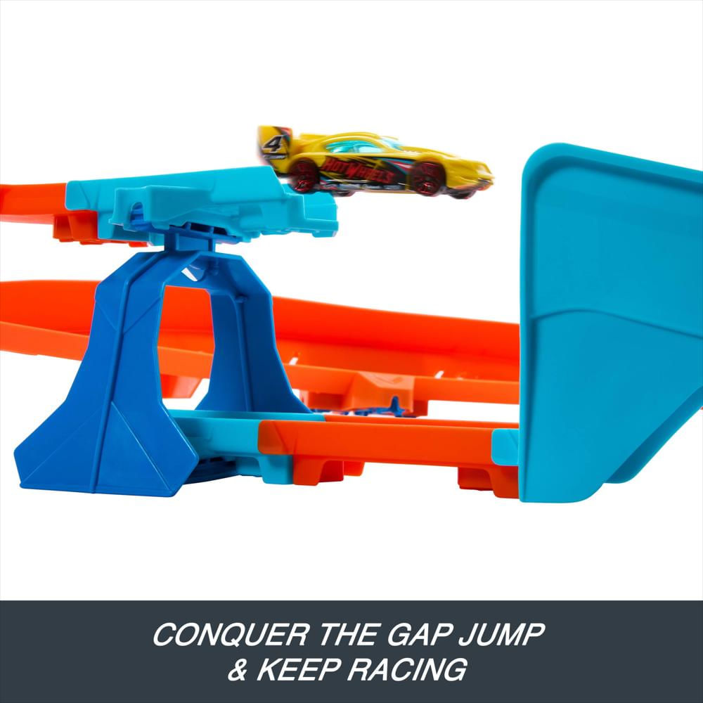 Pista Motorizada Hot Wheels Track Creator Boosted Jump Speedway Con Vehículo img #4